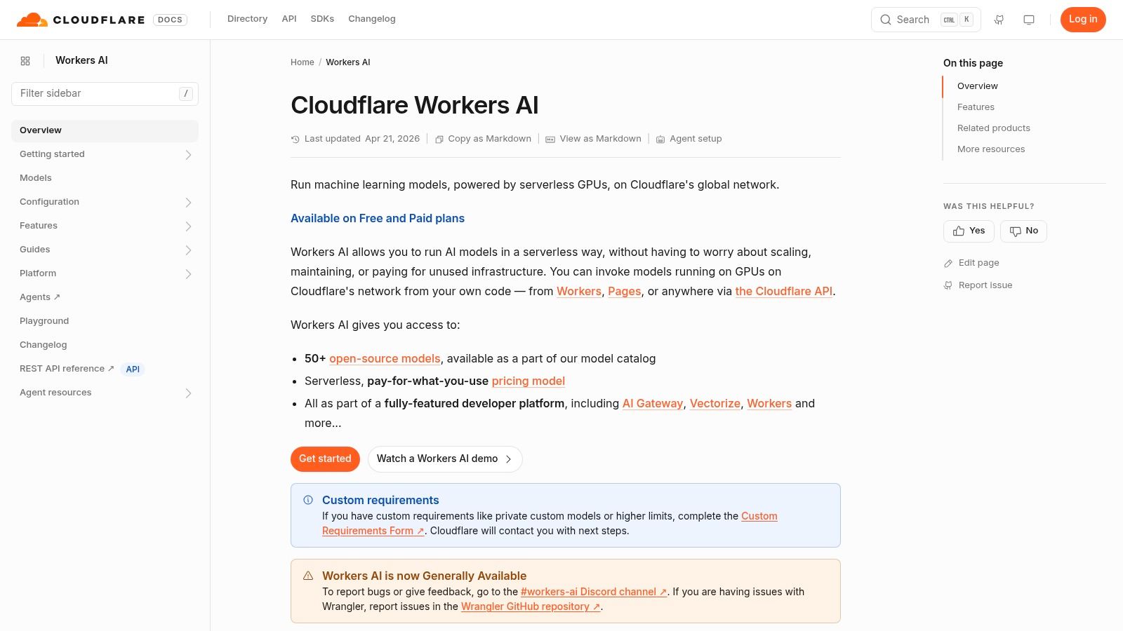 Cloudflare Workers AI